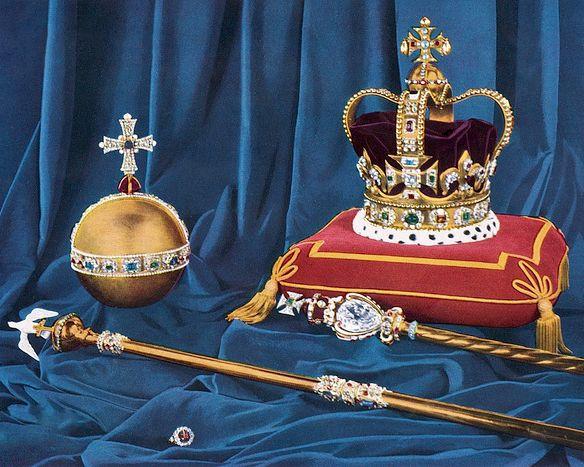 Blue Cross with Crown Logo - Crown Jewels of the United Kingdom