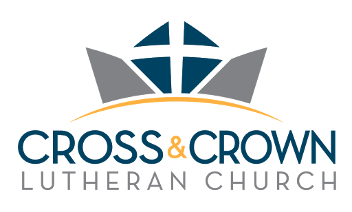 Blue Cross with Crown Logo - Welcome - Cross & Crown Lutheran Church