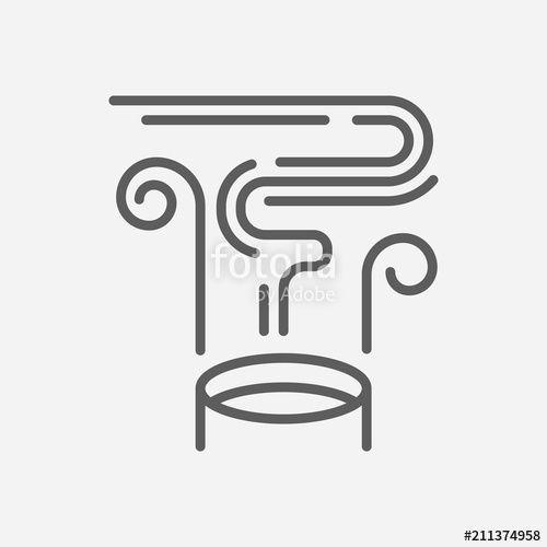 Steam App Logo - Coffee steam icon line symbol. Isolated vector illustration of icon ...