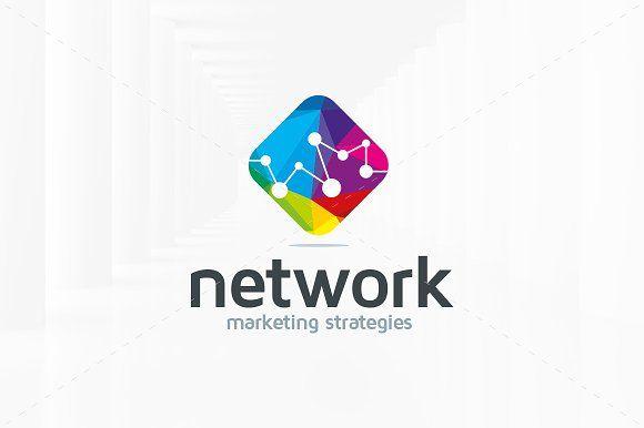 Network Logo - Marketing Network Logo Template Logo Templates Creative Market