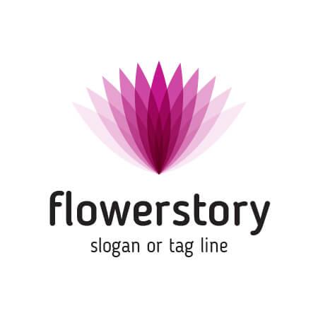 Flower Brand Logo - Download Free Vector Flower Shop Logo Template Design