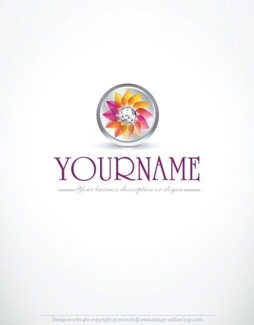 Flower Brand Logo - Flower diamonds Jewelry Logo + FREE Business Card