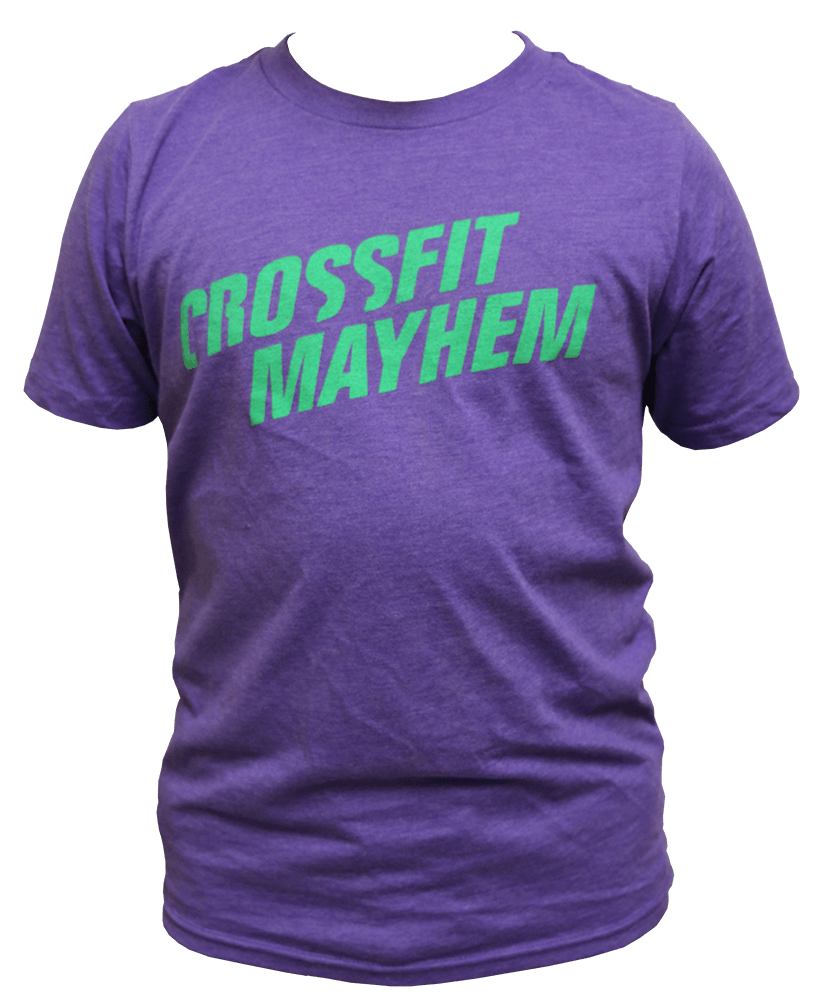 Purple and Green CrossFit Logo - Kids Mayhem Tee - Purple/Lime Green – CrossFit Mayhem