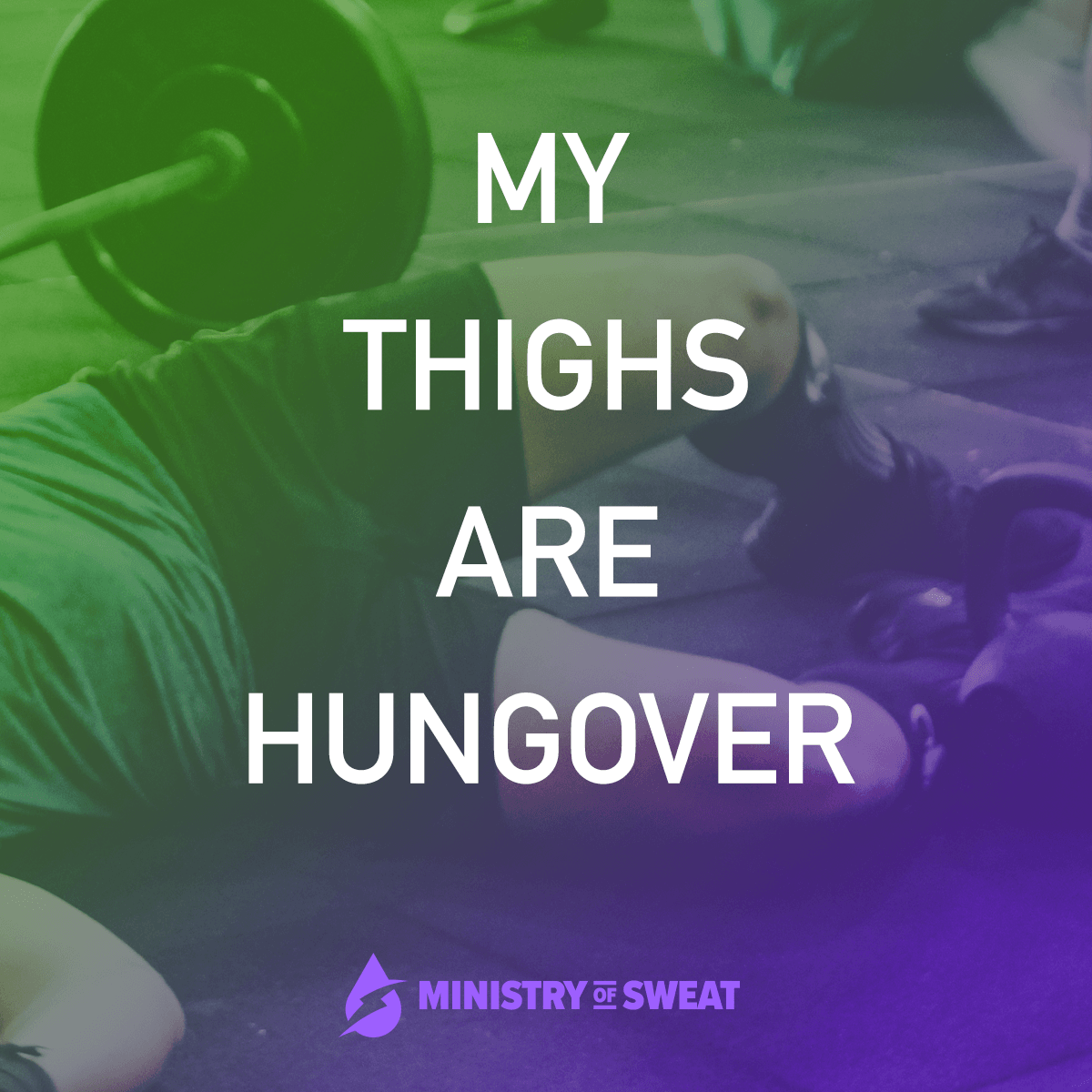 Purple and Green CrossFit Logo - Daily Fitness Humor: My thighs are hungover! #fitness #workout #gym ...