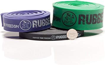 Purple and Green CrossFit Logo - Set of 3 Rubberbanditz Crossfit Pull up Bands -# #