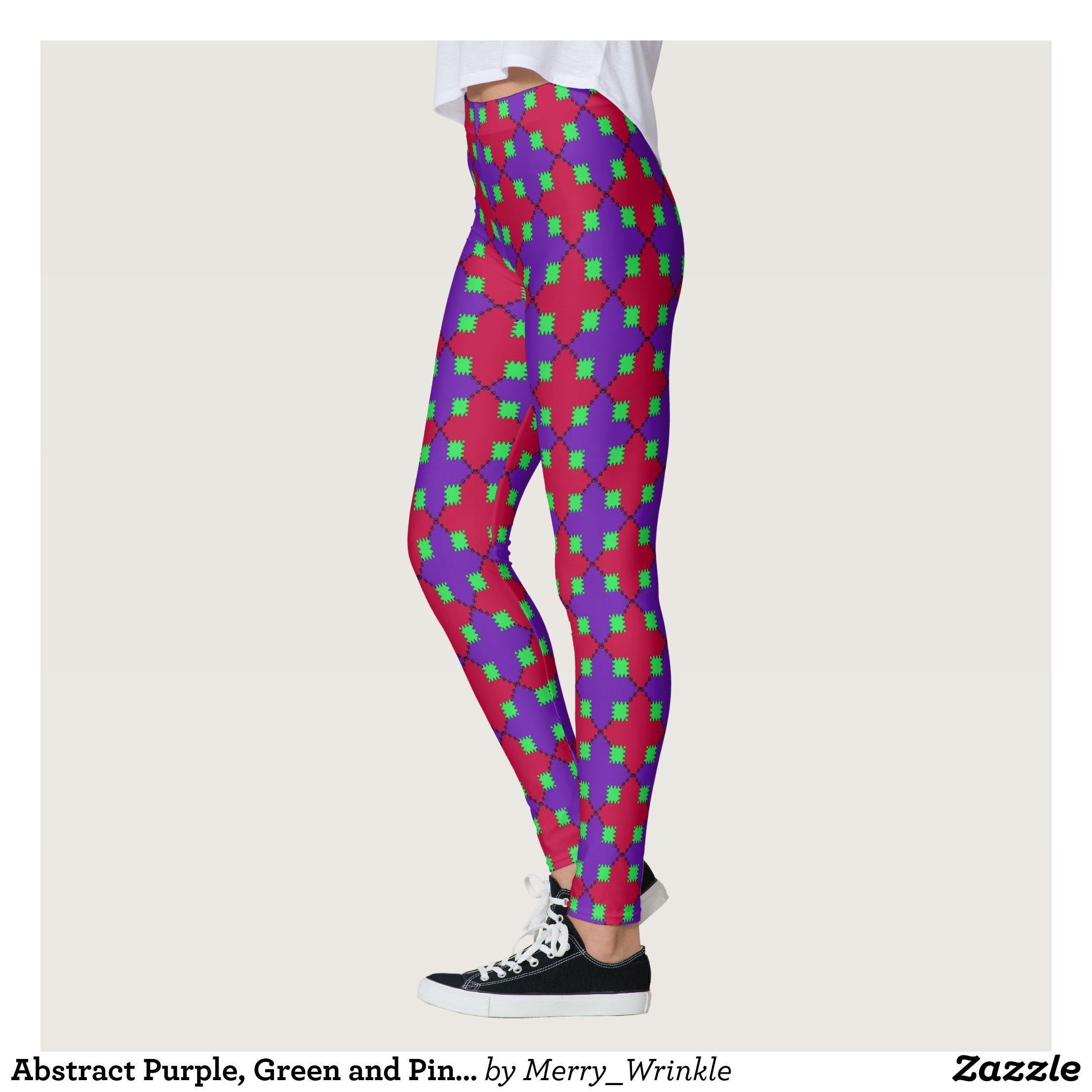 Purple and Green CrossFit Logo - Abstract Purple, Green and Pink Pattern Leggings | Pink patterns ...