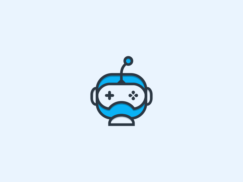 Simple Robot Logo - Iconic robot logo game