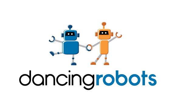 Simple Robot Logo - Dancing Robots | Logo Design Sample | Roundpeg | Indianapolis