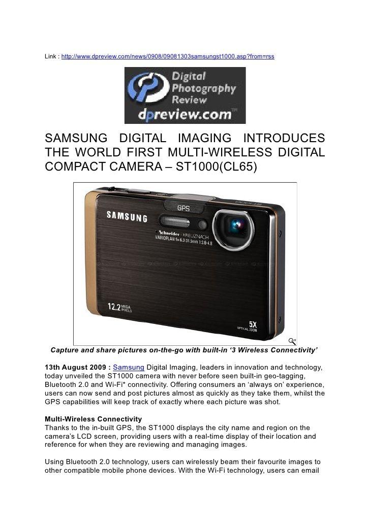 Samsung Digital Imaging Logo - SAMSUNG DIGITAL IMAGING INTRODUCES THE WORLD FIRST MULTI-WIRELESS DIG…