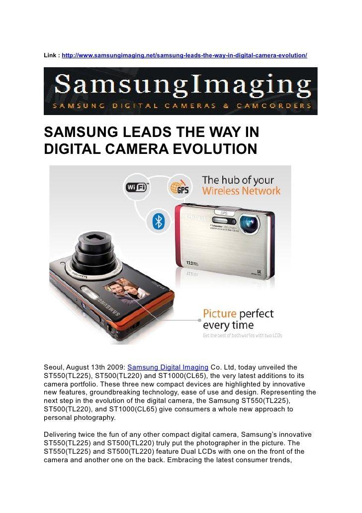 Samsung Digital Imaging Logo - SAMSUNG LEADS THE WAY IN DIGITAL CAMERA EVOLUTION