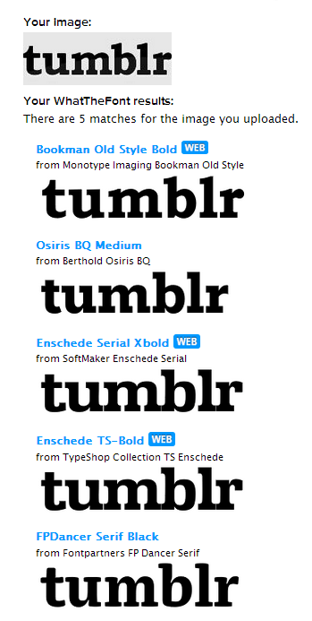 Tumblr Old Logo - what is the typeface used for the main “tumblr” logo?