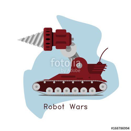 Simple Robot Logo - Simple flat robot logo