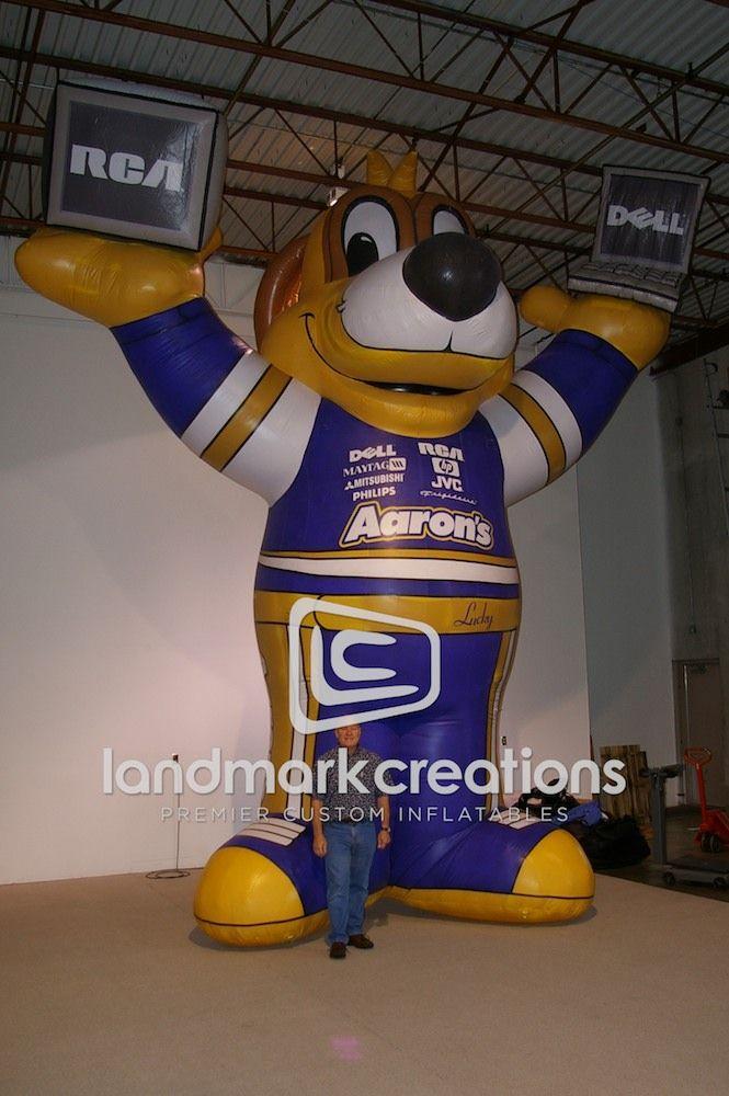 Aaron's Dog Logo - Aaron's Inflatable Lucky Dog Mascot