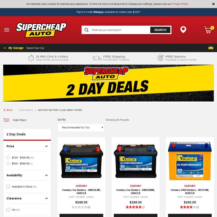 Century Battery Logo - $50 Credit for Purchase of Century Battery @ Supercheap Auto ...