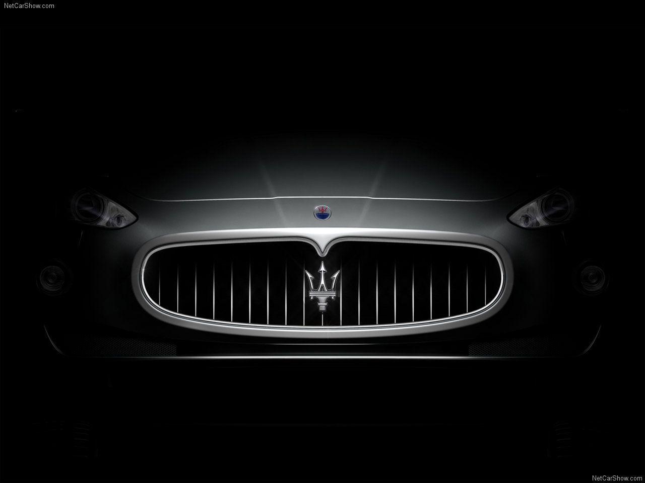 Maserati Car Black and White Logo - Maserati Logo in Grill Wallpaper HD Desktop | Cars & Trucks ...