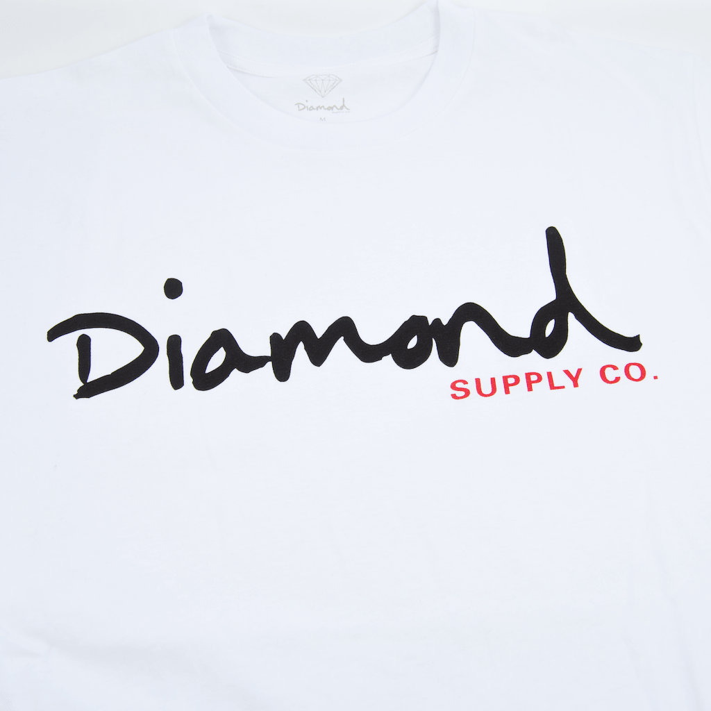Diamond Skate Co Logo - Diamond Supply Co. - OG Script Core T-Shirt - White | Welcome Skate ...