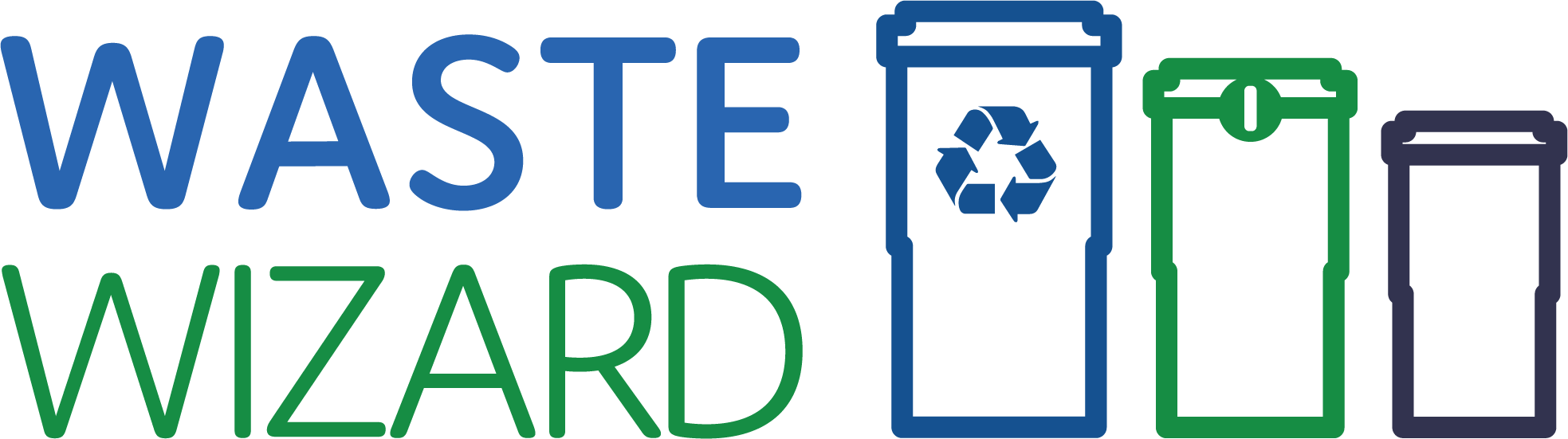 Backslash and Blue Box Logo - Waste Wizard