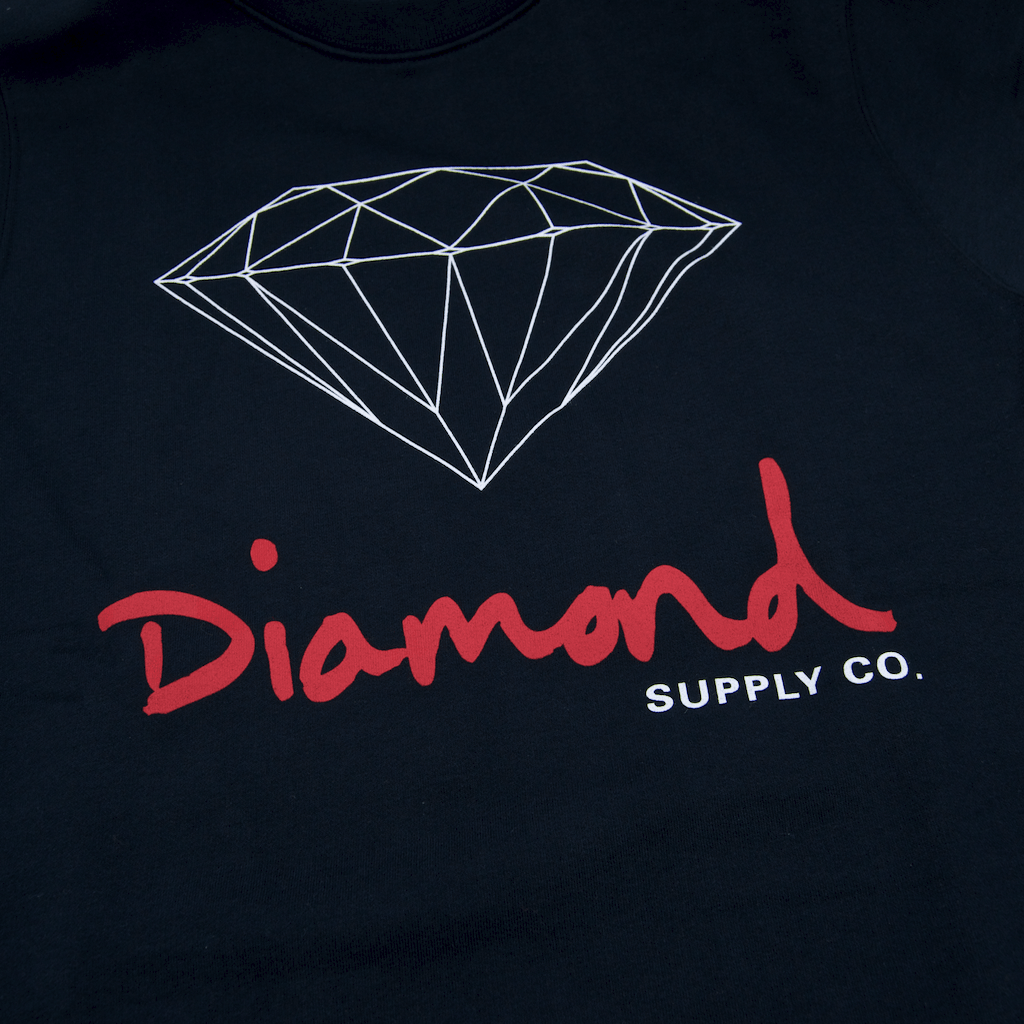 Diamond Skate Co Logo - Diamond Supply Co. - OG Sign Core Crewneck Sweatshirt - Navy ...