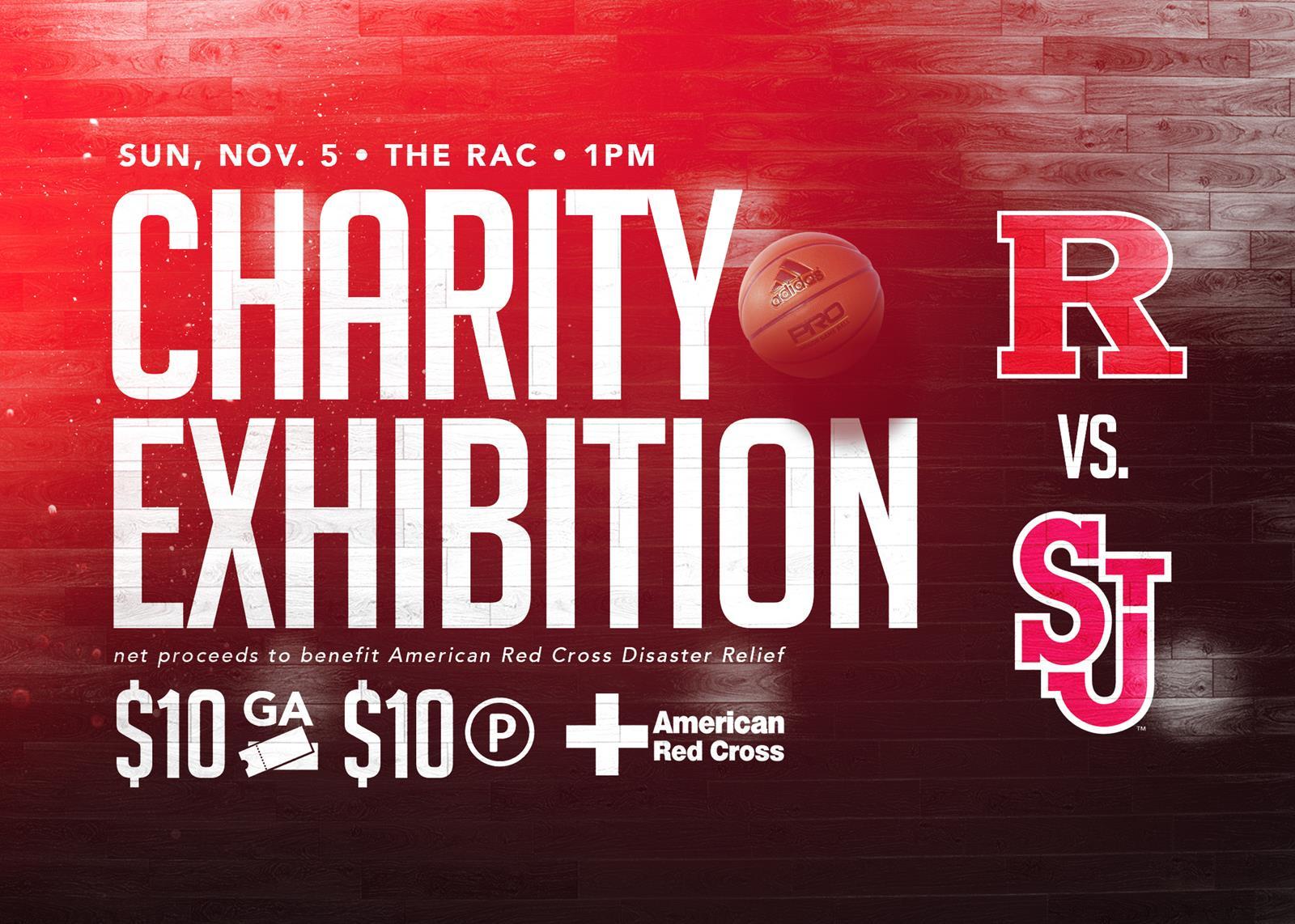 Game Red RAC Logo - Rutgers and St. John's to play Charity Basketball Exhibition on Nov. 5 ...