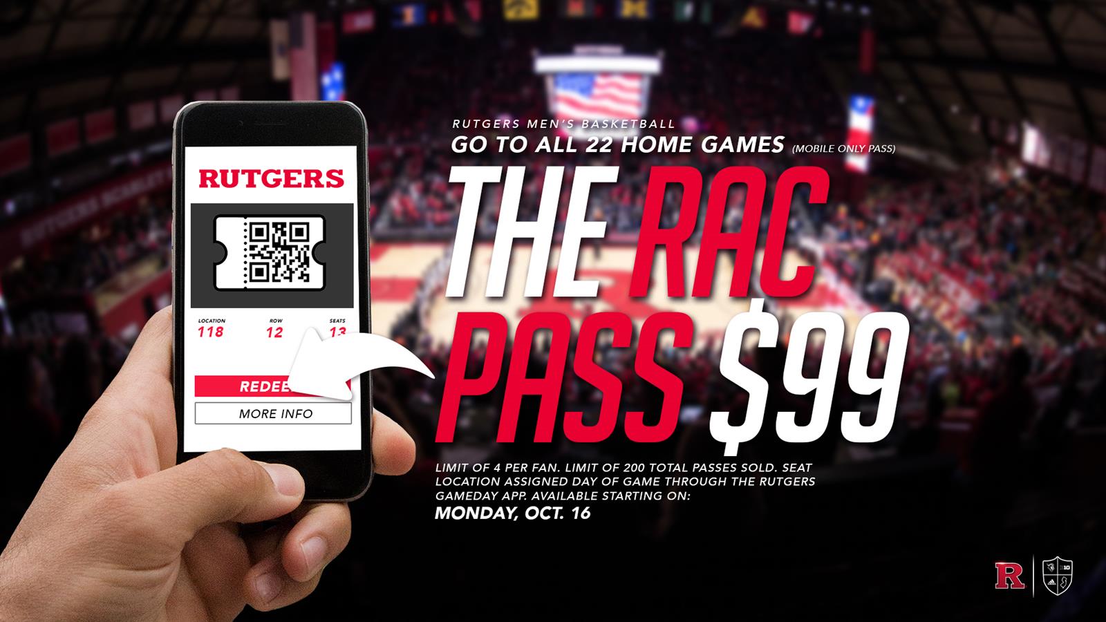 Game Red RAC Logo - “RAC Pass” Provides Access to all 22 Men's Basketball Games for $99 ...