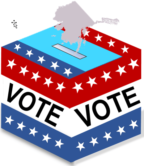 Backslash and Blue Box Logo - Alaska Division Of Elections
