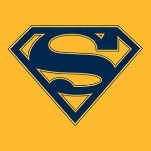 Gold Superman Logo - Superman Navy Blue and Gold T-shirt 