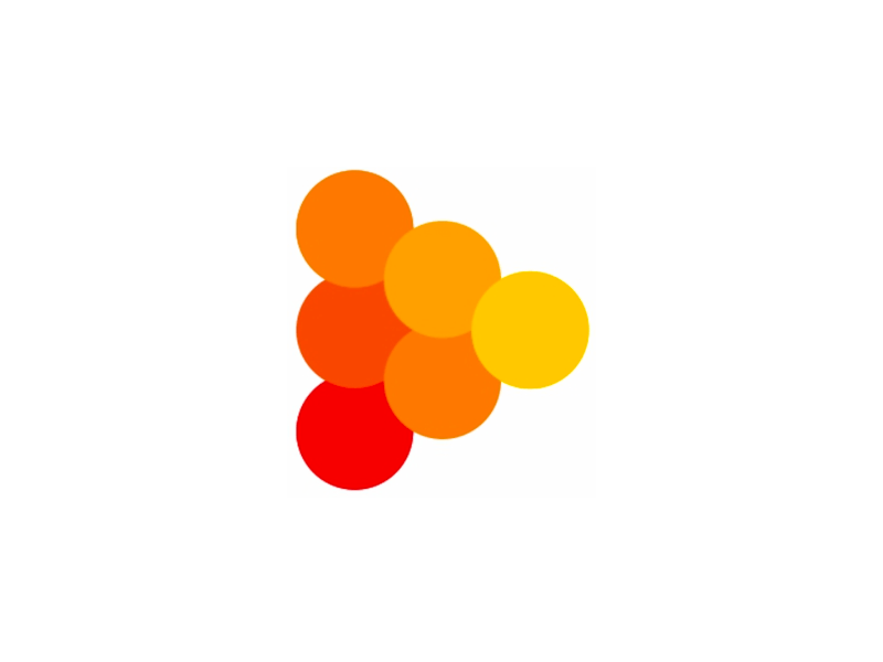 Orange Dots in a Circle Logo - Play icon, colorful dots, logo design symbol by Alex Tass, logo ...