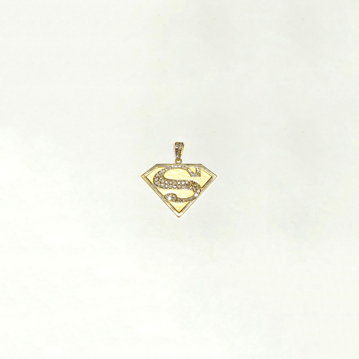 Gold Superman Logo - Superman Logo Diamond Pendant (14K) – Popular Jewelry