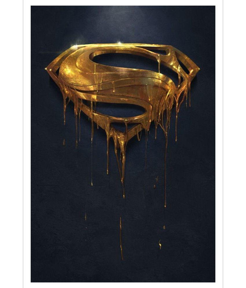 Gold Superman Logo - Trophydeal Superman Logo Gold Hd Poster: Buy Trophydeal Superman ...