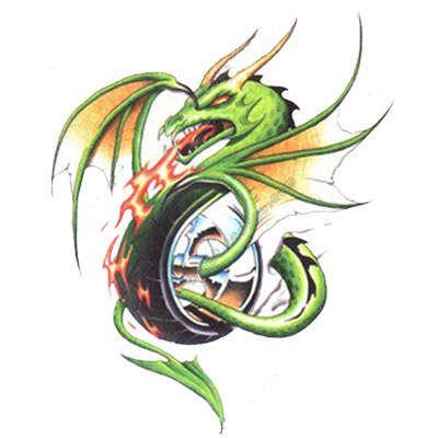 Cool Green Dragon Logo - Online Shop green dragon tattoos waterproof Temporary tattoo