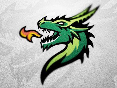 Cool Green Dragon Logo - Dracarys by Brandon Moore. Sports logo's. Logo design