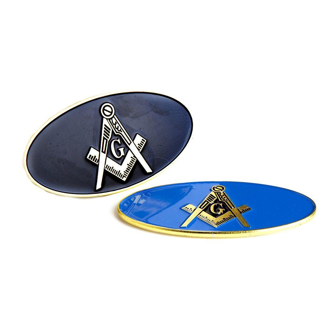 Blue Oval Car Logo - Masonic Oval Car Emblems Greek Shop