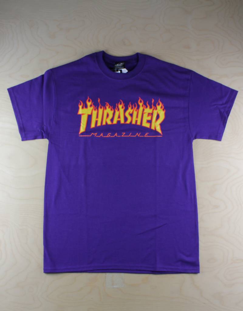 Purple Flame Logo - Thrasher Logo Purple Point Skate Shop Point