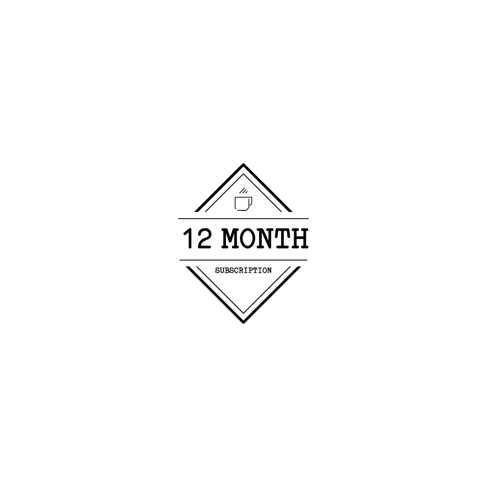 12 Month Logo - Month Coffee Subscription