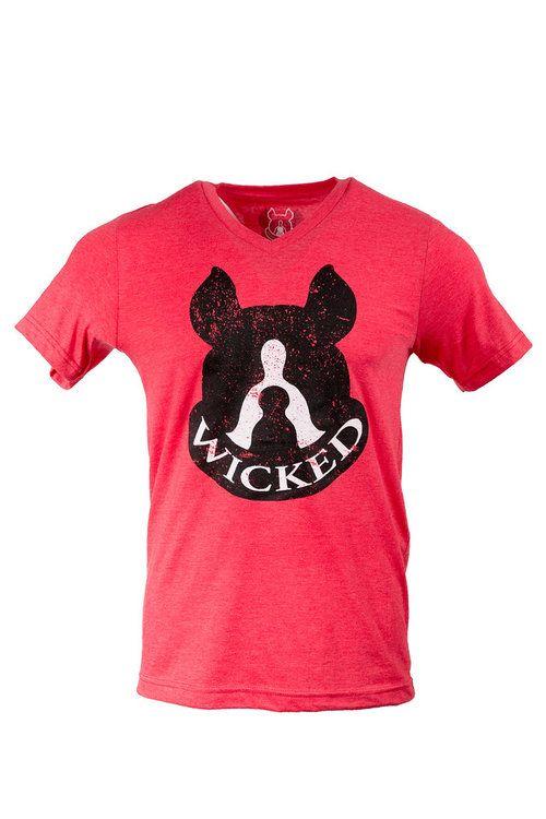 White and Red V Logo - Short Sleeve Shirts — Wicked Dog Apparel