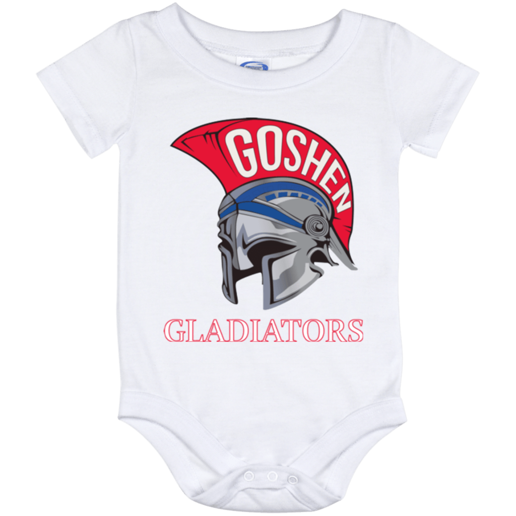 12 Month Logo - Baby Onesie 12 Month - Goshen Intermediate School - Gladiator Logo ...