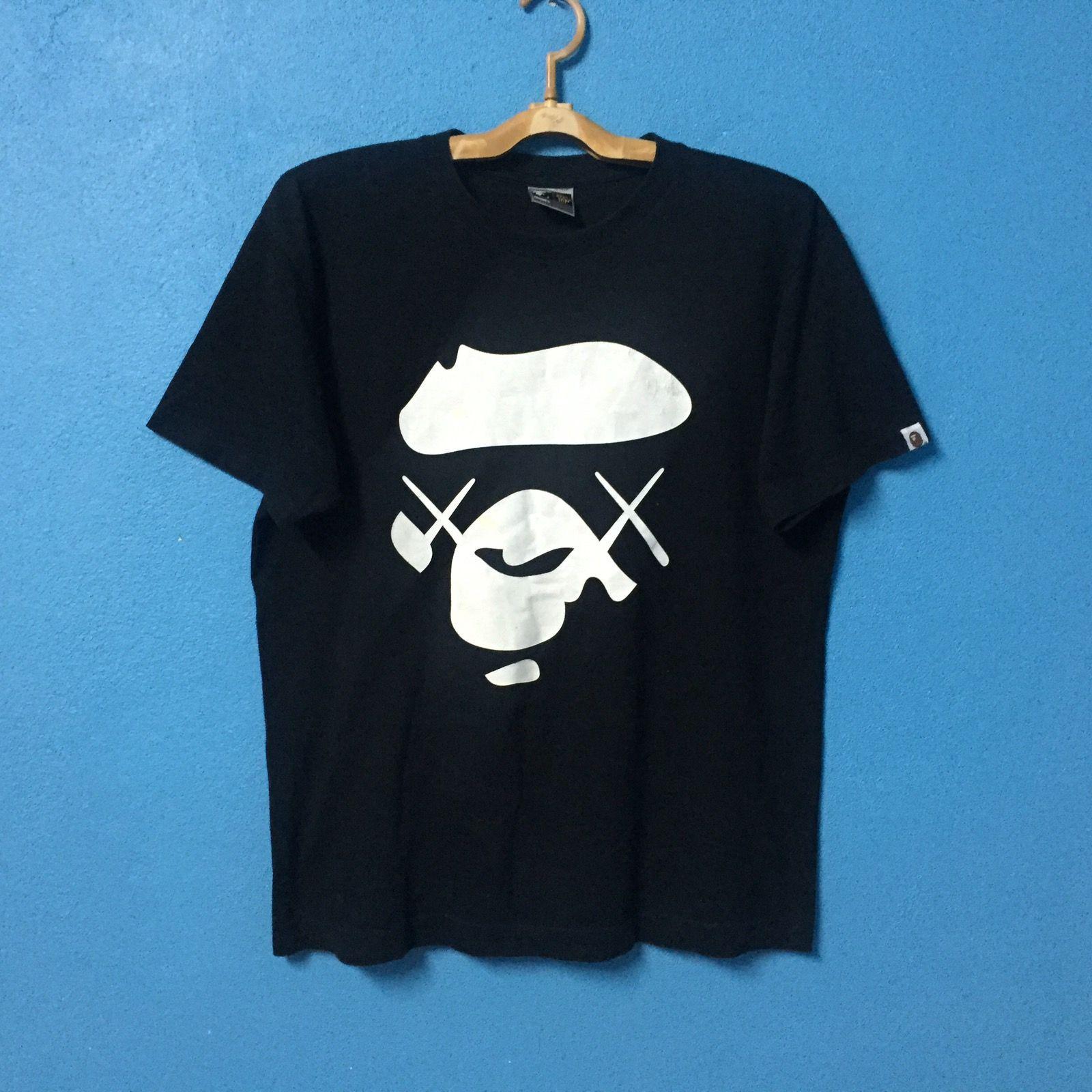 Bape X Kaws Logo - Bape RARE!!!!authentic bape X kaws shirt made in japan Size l ...