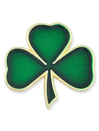 Green 3 Leaf Clover Logo - PinMart's Green Shamrock 3 Leaf Clover St. Patrick's Day Enamel