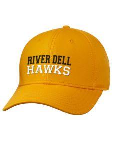 River Dell Hawk Logo - River Dell High School Hawks Hats - Adjustable Caps | Prep Sportwear