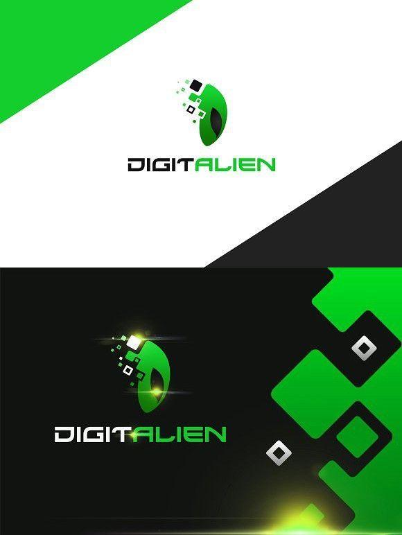 Alien Company Logo - Digital Alien Logo Template | Monster Design | Pinterest | Logo ...