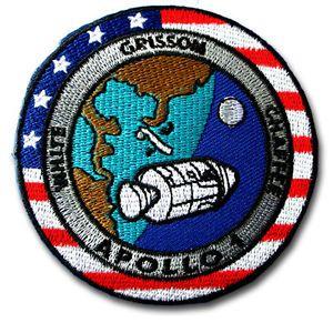 NASA Apollo Logo - Nasa Apollo 1 White Grissom Chaffee Patch Iron On Sew Astronaut Logo