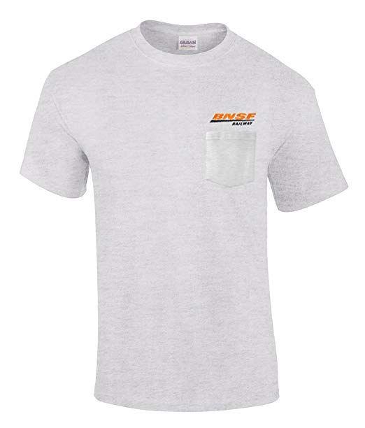 BNSF Swoosh Logo - Amazon.com: BNSF Swoosh Logo Embroidered Pocket Tee [p48]: Clothing