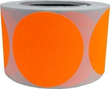Orange Dot Circle Logo - Amazon.com : Fluorescent Orange Color Coding Labels Round Circle ...