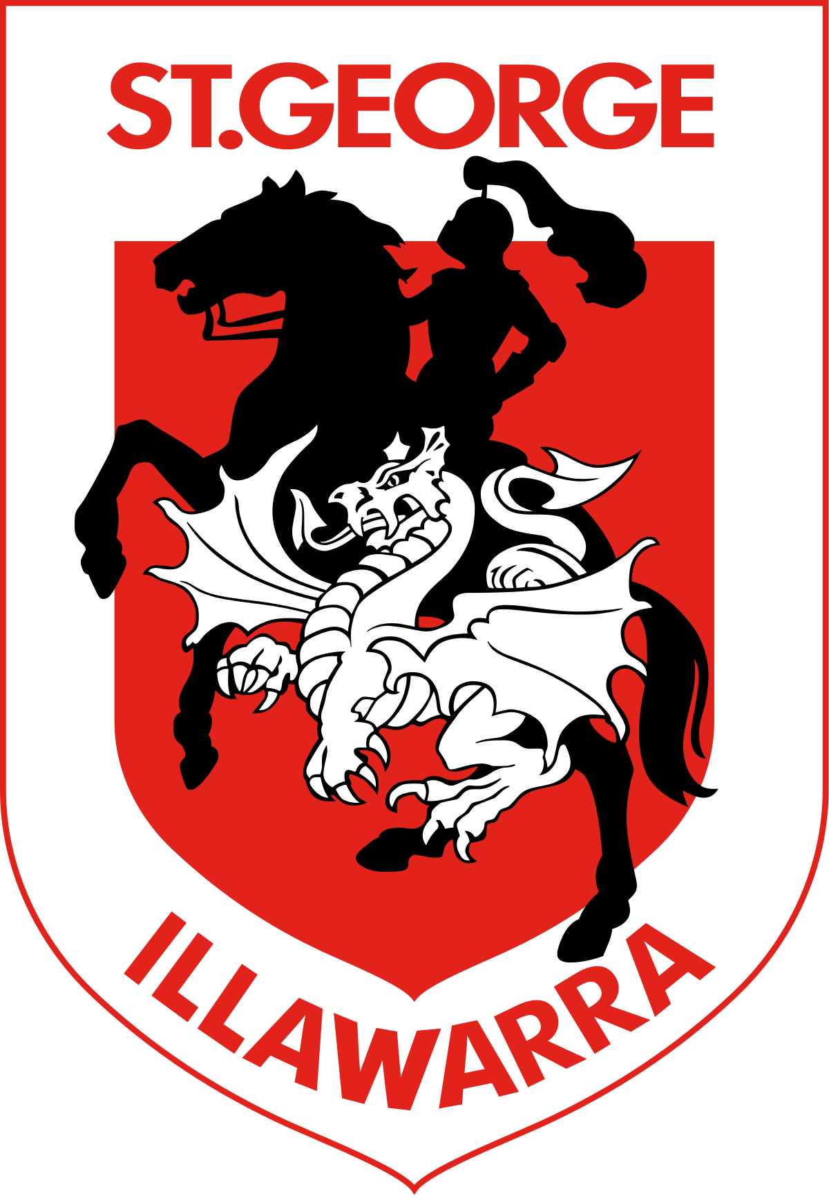 White and Red V Logo - St. George Illawarra Dragons