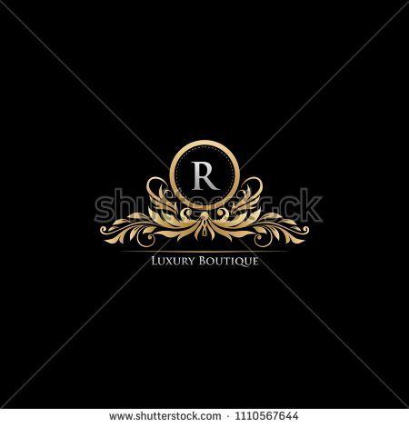 Gold R Logo - Letter R Luxury Gold Boutique Icon Design Logo | Luxury Logo | Logo ...