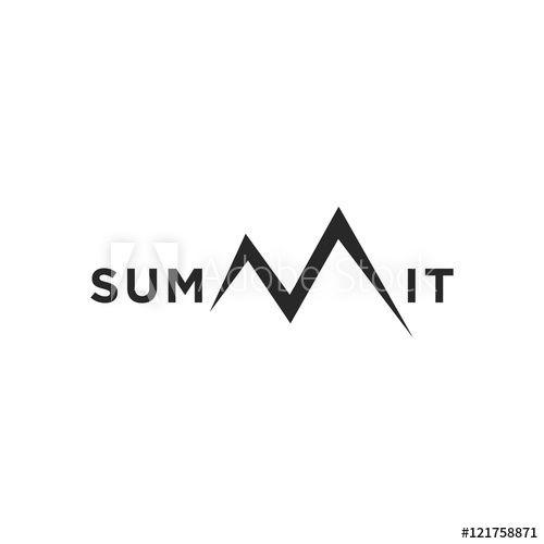 Mountain Summit Logo - summit illustration and symbol, vector illustration of mountain