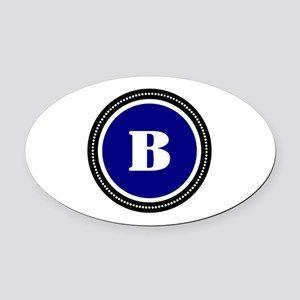 Blue Oval Car Logo - Letter B Car Magnets - CafePress