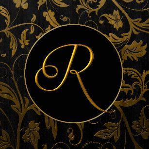 Gold R Logo - Gold R Stickers & Labels | Zazzle UK