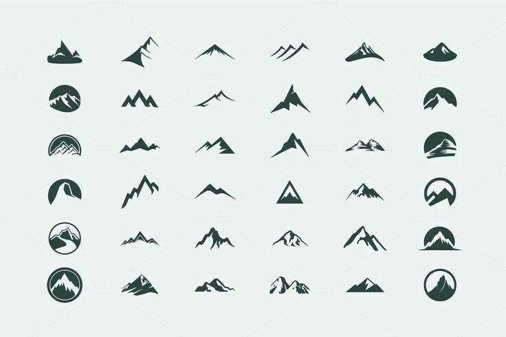 Mountain Summit Logo - çizim. Mountain logos, Logos