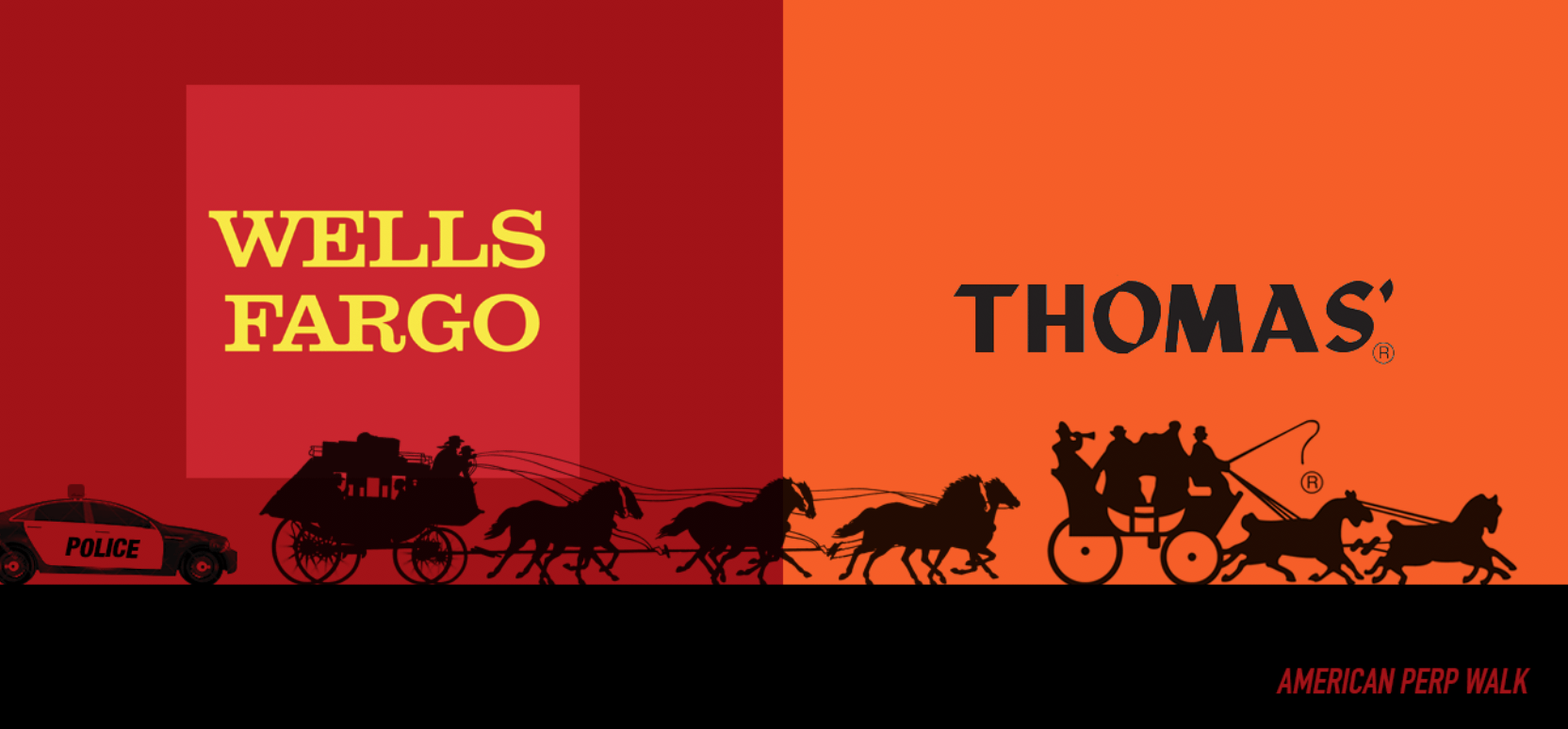 Wells Fargo Logo - Fleeing Police, Wells Fargo Stagecoach Rear Ends Thomas' English